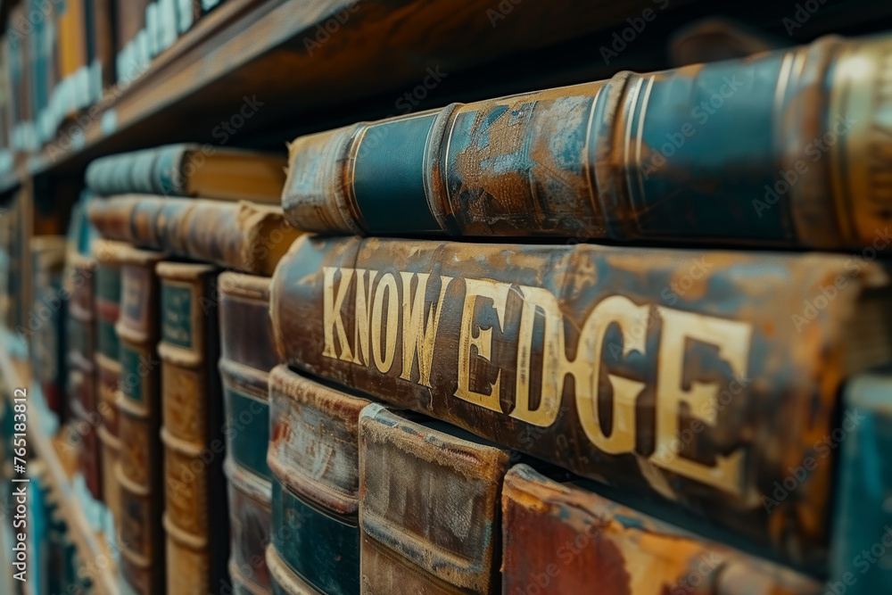 Aufkleber A stack of books forming the word 