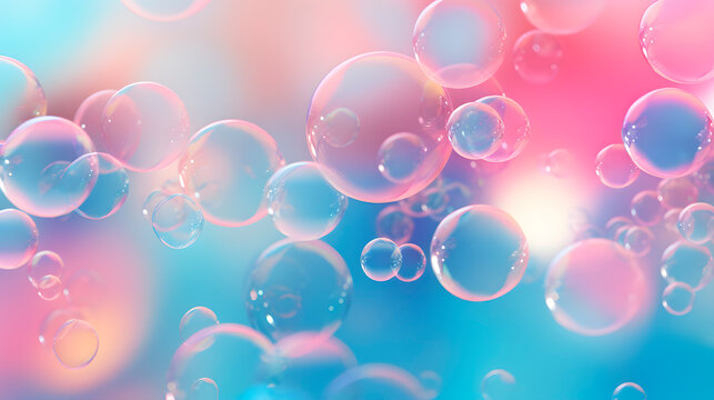 bubble background, bubbles on a pink and blue background