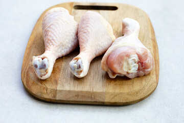 Raw chicken legs, meat for cooking
