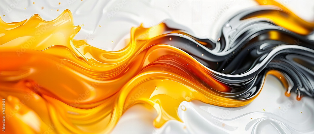 Aufkleber the mesmerizing flow of liquids: an abstract world where colors blend in motion, capturing natures u