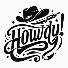 Western Cowboy Tees Howdy T-Shirt,Cowboy Design,Howdy Design