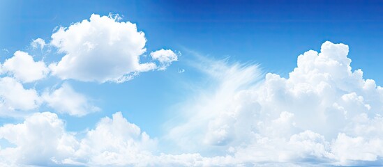 Large cloud over water with bright blue sky - obrazy, fototapety, plakaty