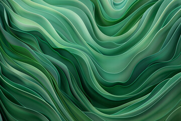 Abstract organic green lines as wallpaper background illustration