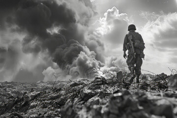 Capturing the Spirit of Iwo Jima: A Photographer's Perspective on Iconic Imagery - obrazy, fototapety, plakaty