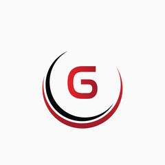 Circle G Letter Digital Network , abstract G dotted logo design.