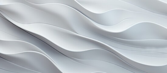 Abstract white wall with curvy lines