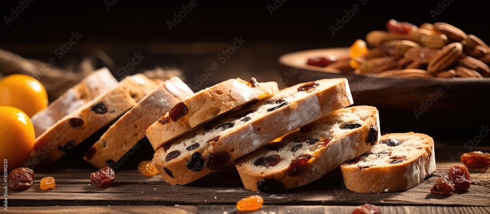 Poster various breads displayed on a table