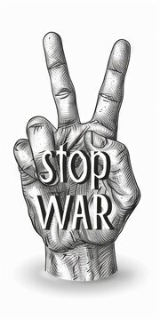 Abstraction with the words "Stop War". ideas of peace and ending conflicts.
