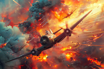 Battlefield Chronicles: A Stunning 8K Hyper-Realistic Movie Poster Depicting the Epic World War 2...