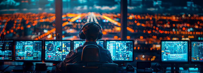 Flight Control: Inside the Airport Tower - obrazy, fototapety, plakaty