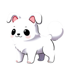 Obraz premium A cute cartoon Dog. Perfect for sticker, t-shirt or Design template. generative AI. V