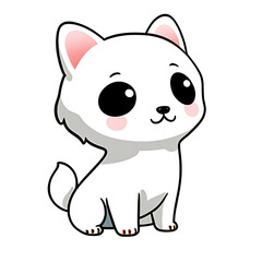 Obraz premium A cute cartoon Dog. Perfect for sticker, t-shirt or Design template. generative AI. V
