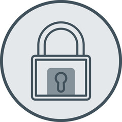 Padlock Line Fill Circle Icon