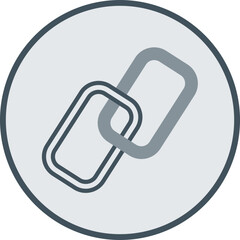 Chain Line Fill Circle Icon