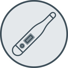 Thermometer Line Fill Circle Icon