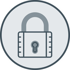 Lock Line Fill Circle Icon