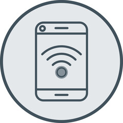 WiFi Signal Line Fill Circle Icon