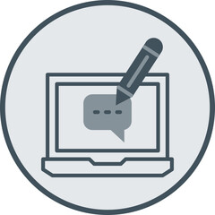 Feedback Line Fill Circle Icon