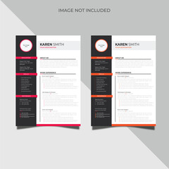 Resume Vector Modern Cover layout and Minimalist cv template design.
