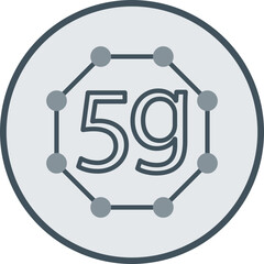 5g Line Fill Circle Icon
