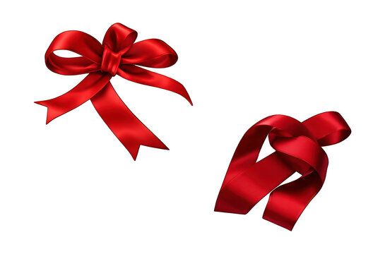 red ribben soft smooth lighting only png premium
