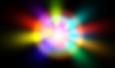 Light explosion star with glowing particles and lines. Beautiful abstract rays background.