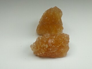 Crystal sugar isolated on white