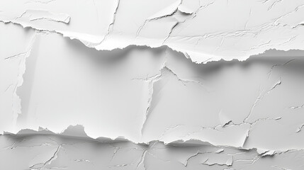  Torn Piece of Paper Background in White Color