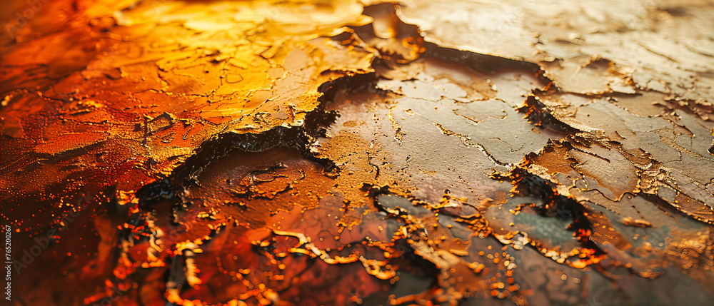 Poster weathered texture with layers of paint and rust, abstract background of times impact on surfaces