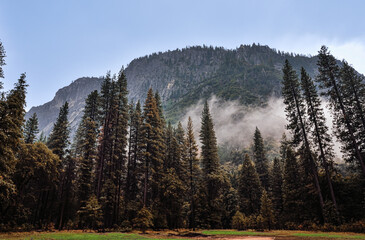 The Misty Landscape of Yosemite Valley - California