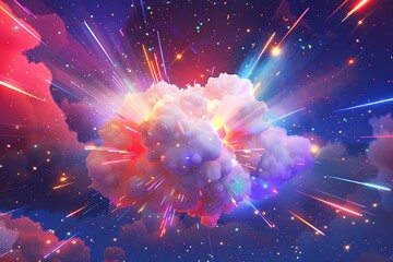 a explosion in the sky