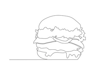 Continuous Line Drawing Of Teddy Bear. One Line Of Teddy Bear. Doll Continuous Line Art. Editable Outline.