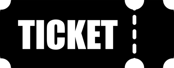 TIcket icon flat style black color