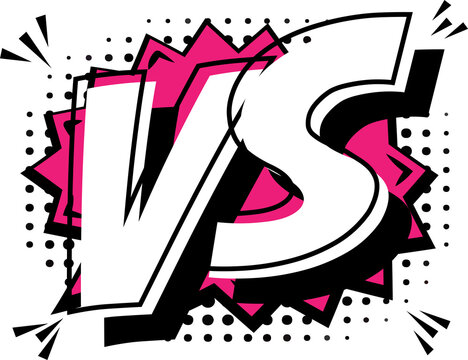 VS Comic Style Pop Art Dotted Background