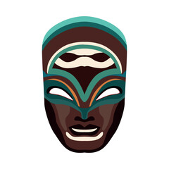 African mask isolated on white background. - 765203070