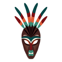 Indigenous chief mask vector illustration. - 765203076