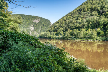 Delaware Water Gap is a water gap between New Jersey and Pennsylvania where the Delaware River cuts...