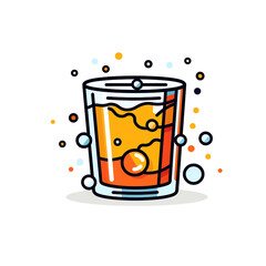 Drink Icon, beverage symbol, liquid representation сreated with Generative Ai