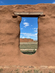 Fort Union National Monument in New Mexico. Preserves fort's adobe ruins along Santa Fe Trail....