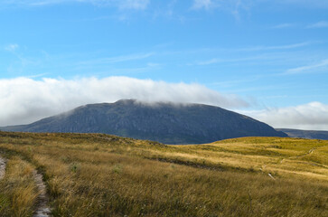 Sunlight at dusk in the mountains of the Serra do Cipó region in Minas Gerais, Brazil