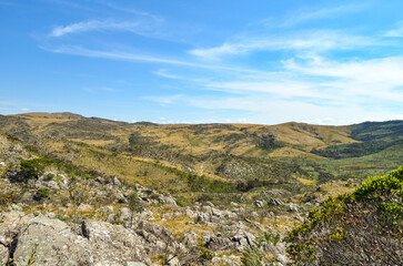 Mountains in the state of Minas Gerais in Brazil. They are part of the Serra do Cipó region.