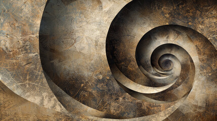 Fototapeta premium Grungy spiral textures creating a feeling of movement.