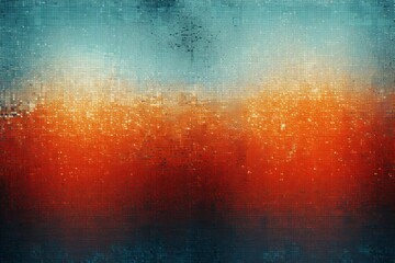 Red and orange abstract reflection dj background, in the style of pointillist seascapes