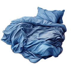 blue pillow isolated on white background