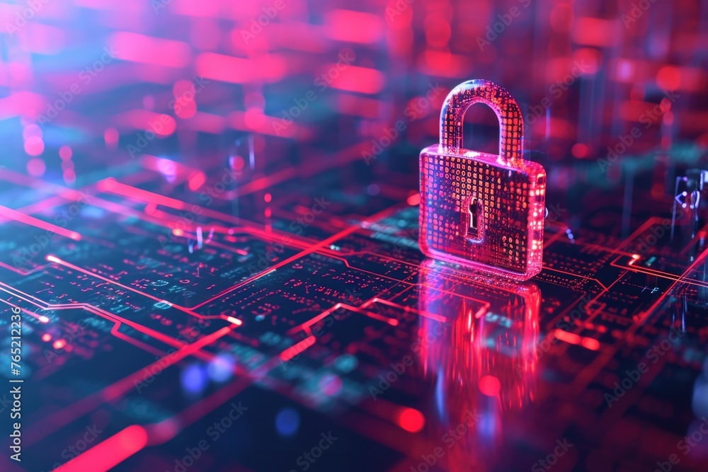 Poster future technology ensures secure internet access and user privacy.