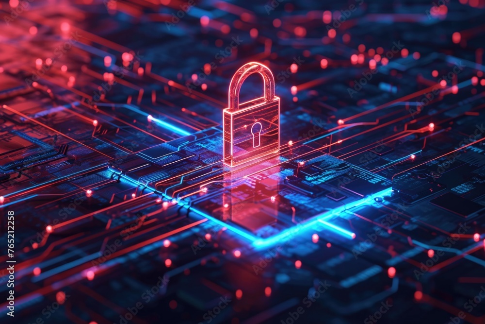 Aufkleber future technology ensures secure internet access and user privacy.
