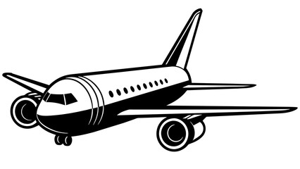 High-Flying Design Airplane Vector Illustration