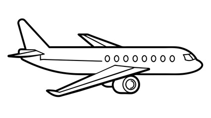Fototapeta na wymiar High-Flying Design Airplane Vector Illustration