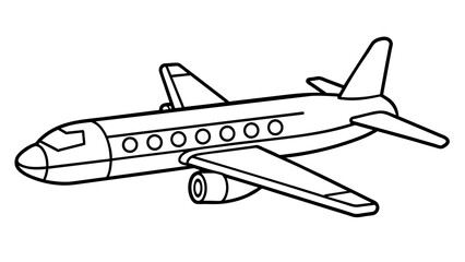 Fototapeta na wymiar High-Flying Design Airplane Vector Illustration