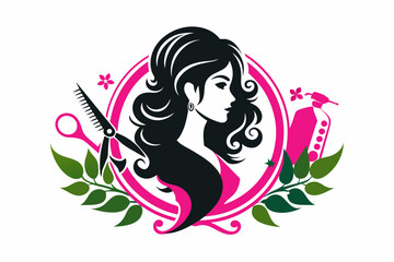beauty saloon logo silhouette 